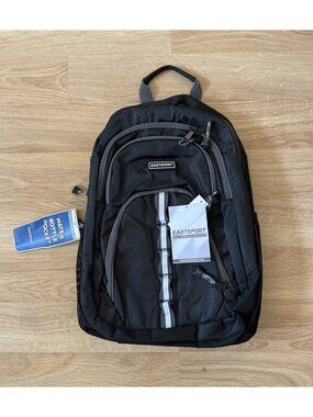 NWT Eastsport Unisex Rally Sport 2.0 Backpack Black Water Bottle Pockets